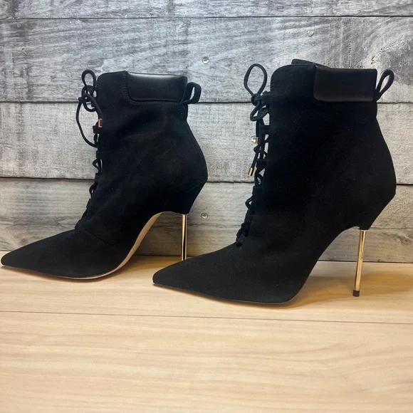 GOOD AMERICAN NWOB SCANDAL LACE UP HEEL BOOTIE - Picture 10 of 13